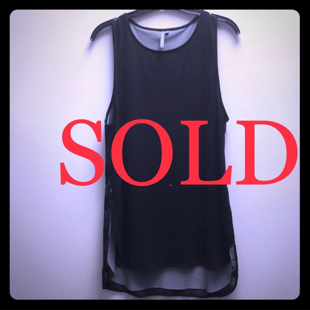Sweaty Betty Black Sleeveless Tunic Medium